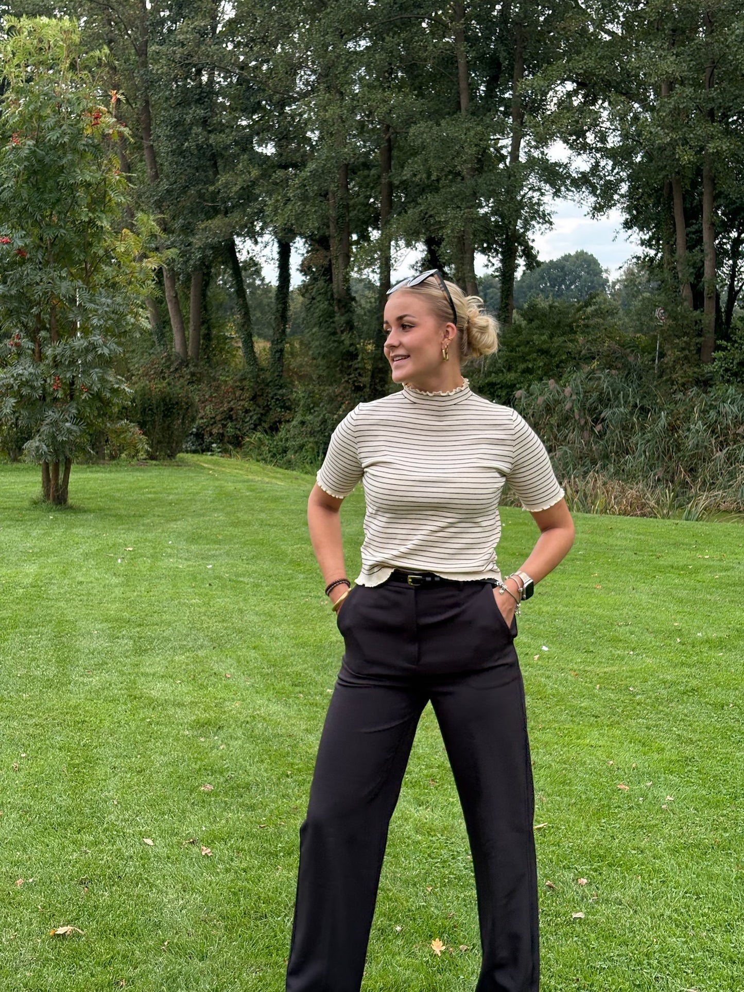 Lilo-Loiz Aurélia Pantalon zwart, elegante damespantalon