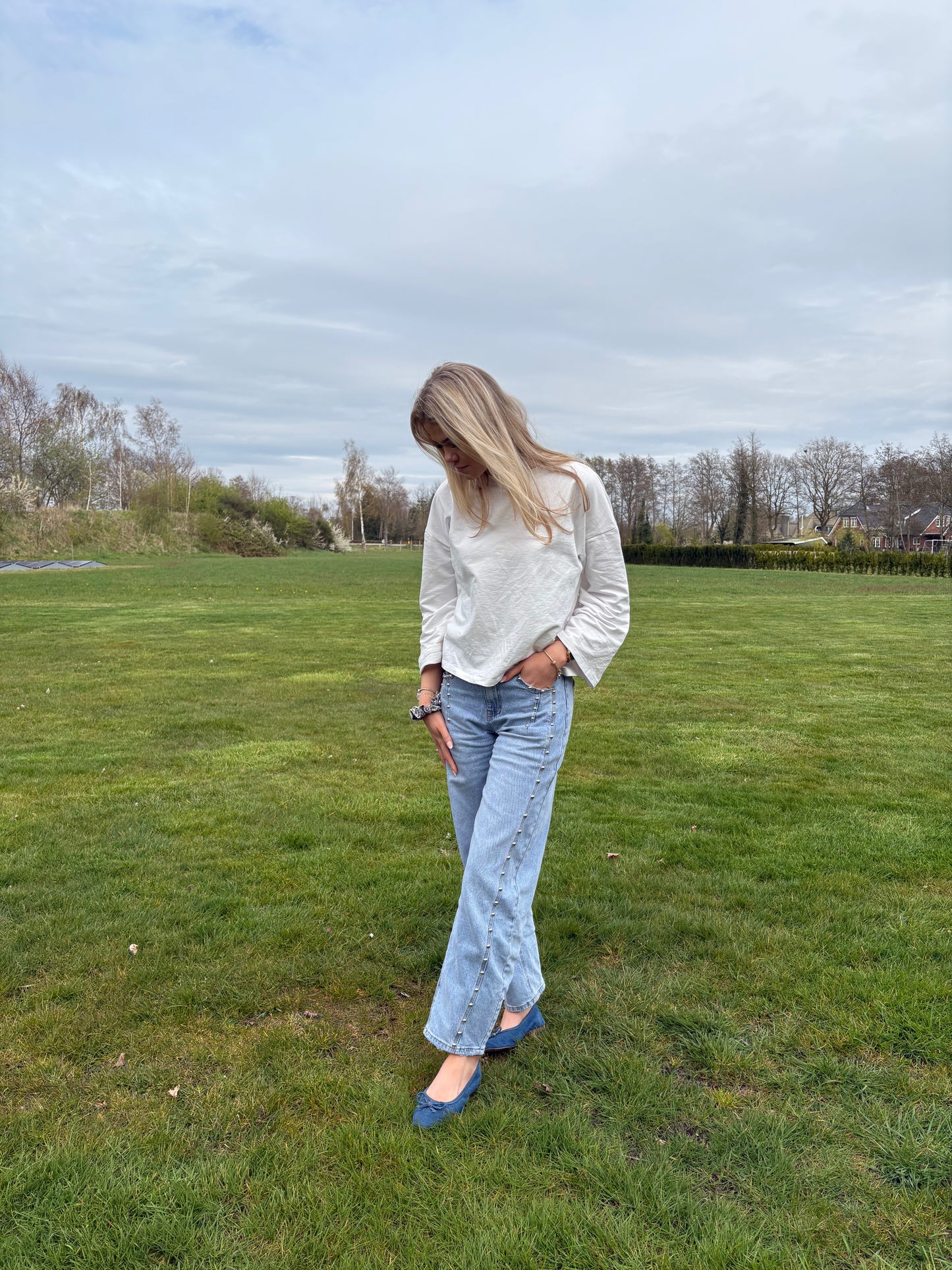 Lilo-Loiz Blanche Longsleeve wit, tijdloze damesshirt