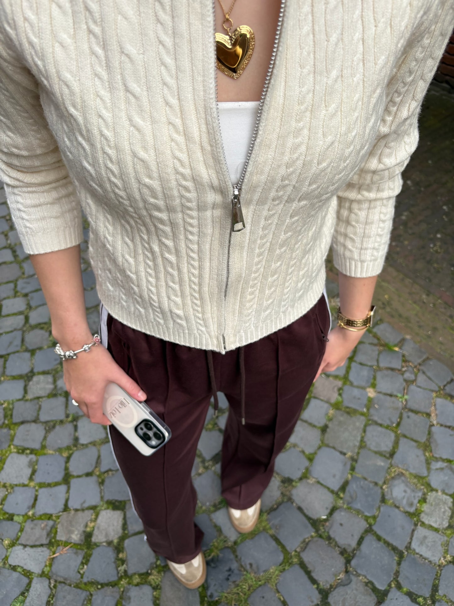 Lilo-Loiz Sofia Cream Zip Knit