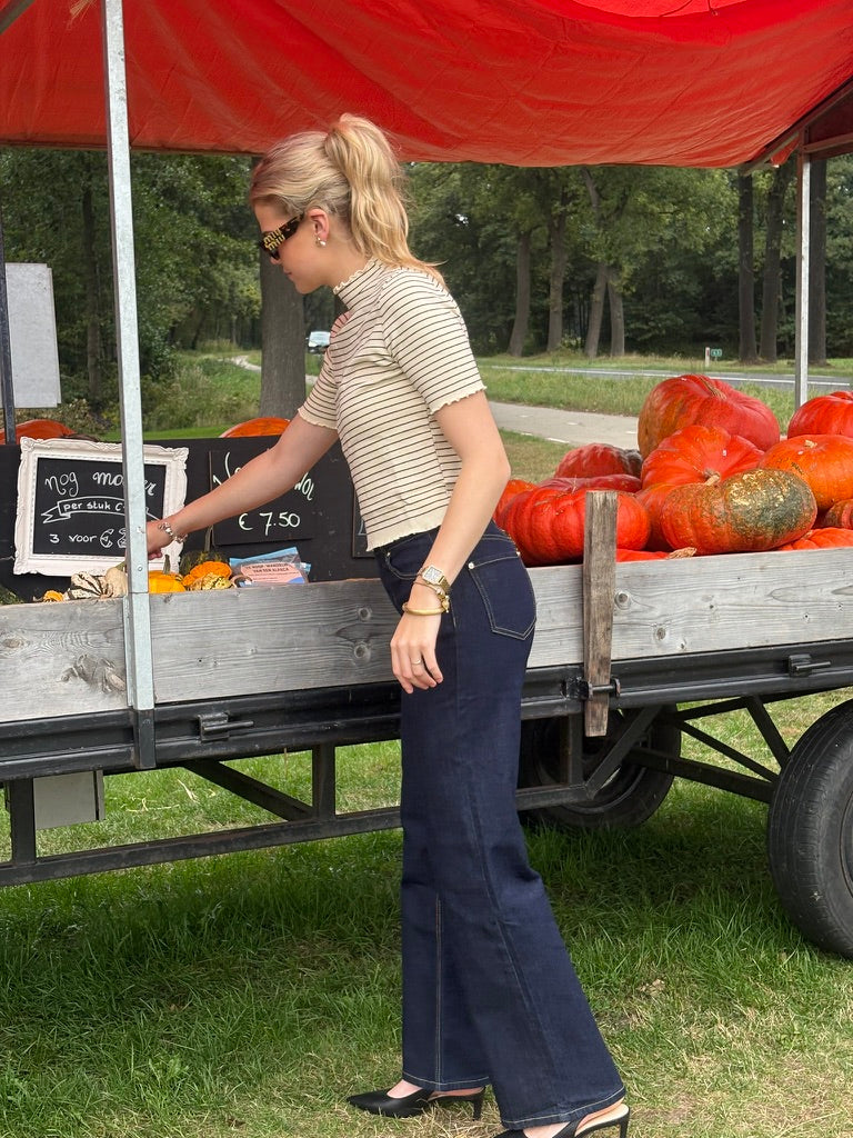 Lilo-Loiz Élise Dark Blue Wide Leg Jeans