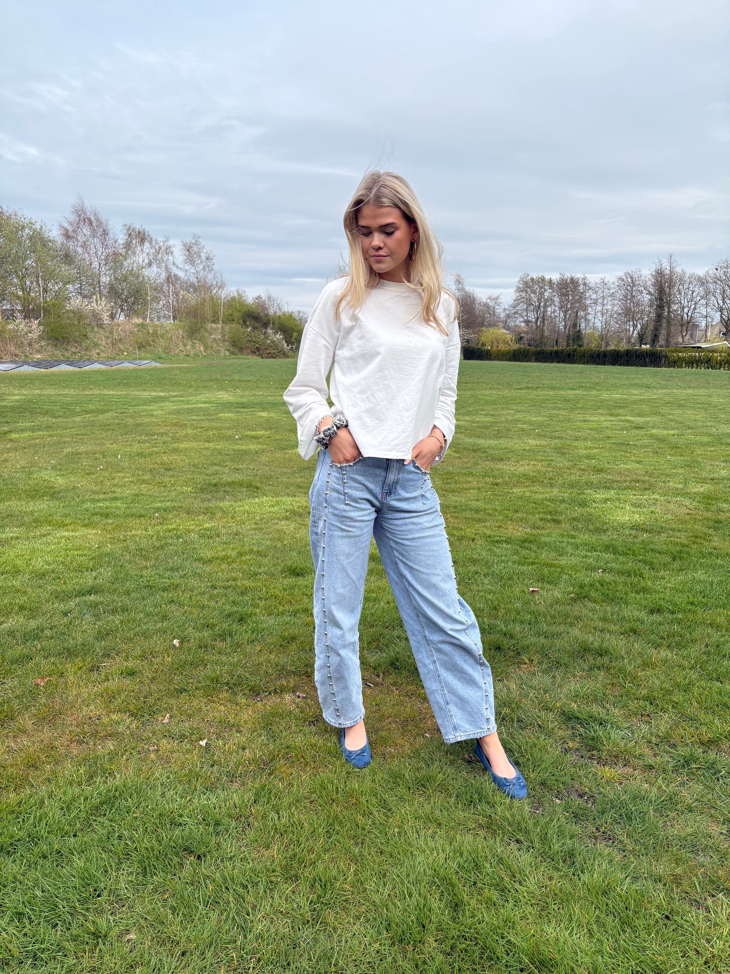 Lilo-Loiz Blanche Longsleeve wit, tijdloze damesshirt